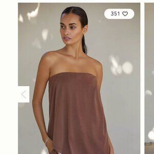 Anthropologie Strapless Faux-Wrap Top  sz XL